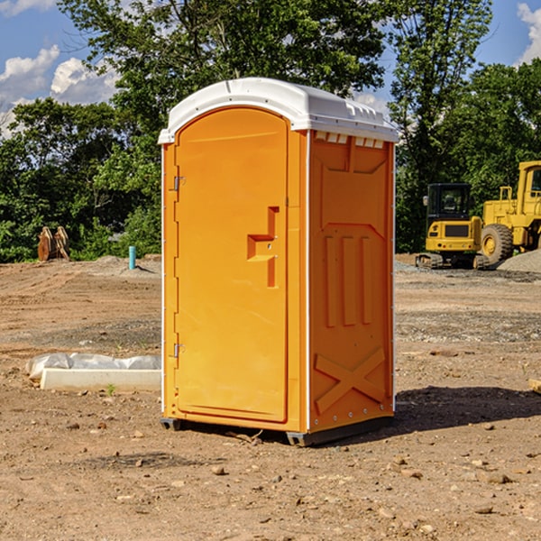 how often are the portable restrooms cleaned and serviced during a rental period in Mars